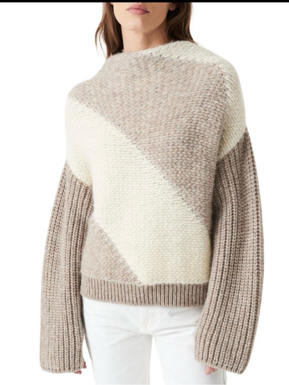 IRO Paris Arzel Two-Tone Wool Mohair Sweater Large